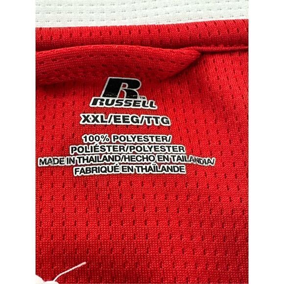 Russel Shirt Men's Large Red White Athletic Polo Size XXL N Huskers See Desc - Picture 6 of 13